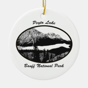 Peyto Lake Ceramic Tree Decoration