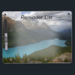 Peyto Lake Rocky Mountains Reminder List Dry Erase Board With Key Ring Holder<br><div class="desc">Beautiful photo of Peyto Lake in the Canadian Rocky Mountains. Great looking grocery list,  reminder list or to do list.</div>