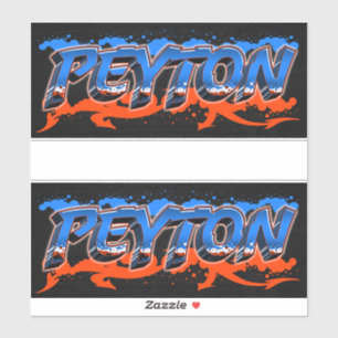 Peyton First Name Graffiti Sticker