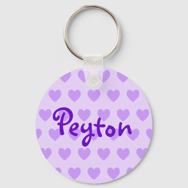 Peyton in Purple Key Ring (Front)