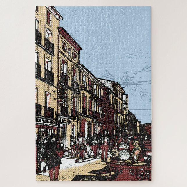 Pezenas France Antique Market Jigsaw Puzzle (Vertical)