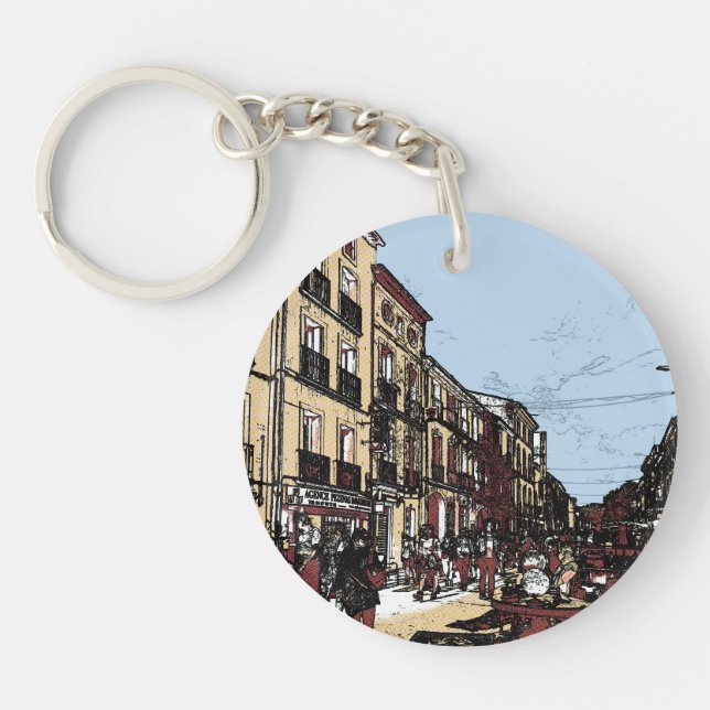 Pezenas France Antique Market Key Ring (Front)