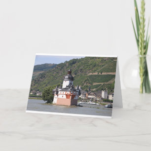 Pfalzgrafstein Castle, Rhine River, Germany 1 Card