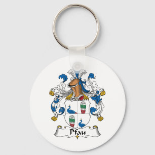 Pfau Family Crest Key Ring