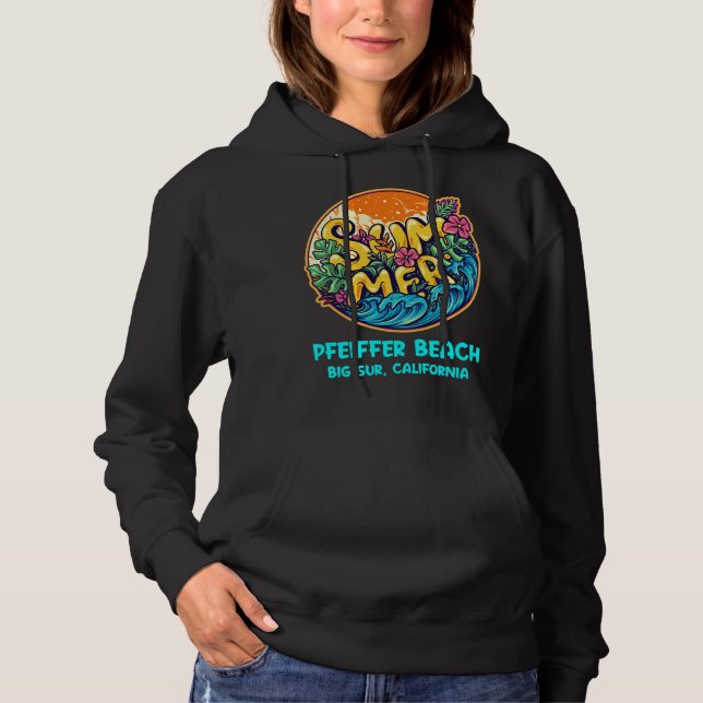 Pfeiffer Beach Big Sur California Summer Vacation Hoodie (Front)