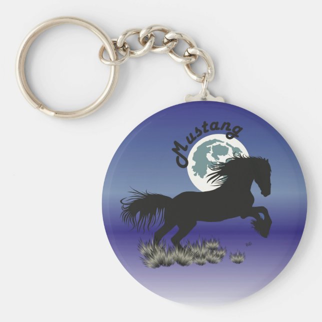 Pferd - Mustang Schlüsselanhänger Key Ring (Front)