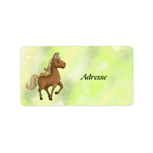 Pferd und Katze Label
