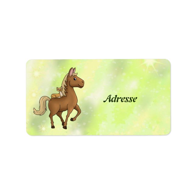 Pferd und Katze  Label (Front)
