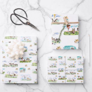 Pferde Geschenkpapier für Pferdemädchen Wrapping Paper Sheet