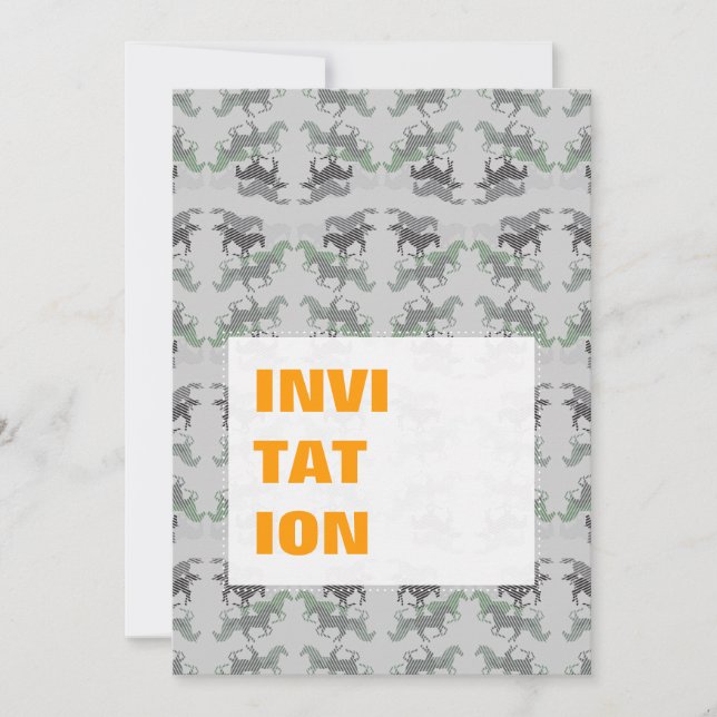 Pferde Muster liniert (Front)