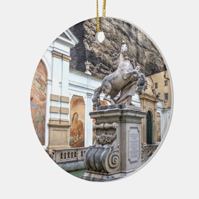 Pferdeschwemme Salzburg Austria Ceramic Tree Decoration (Left)