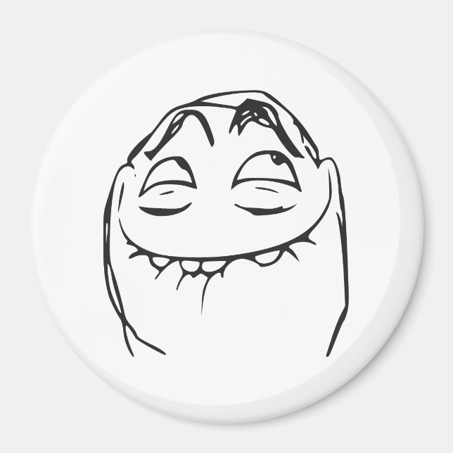 PFFTCH Laughing Rage Face Comic Meme Magnet (Front)