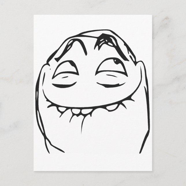 PFFTCH Laughing Rage Face Comic Meme Postcard (Front)