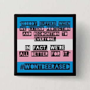 PFLAG OKC #WontBeErased Button