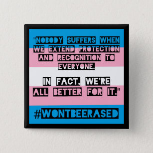 PFLAG OKC #WontBeErased Button