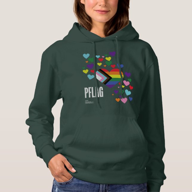 PFLAG Pride Hoodie dark background (Front)