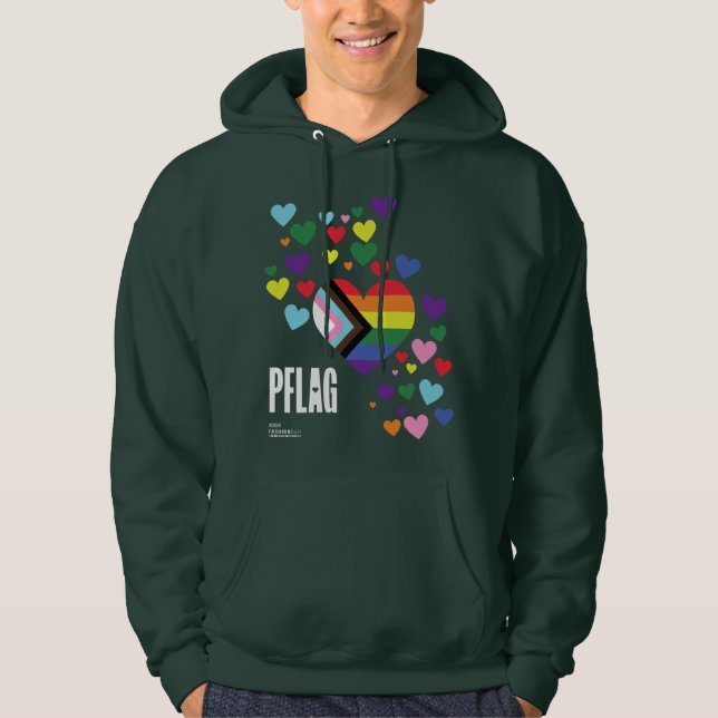 PFLAG Pride Hoodie dark background (Front)