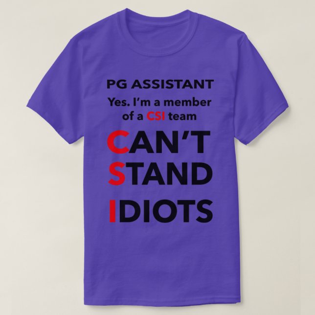 PG ASSISTANT 3 T-Shirt (Design Front)