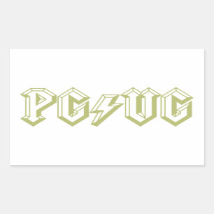 PG/VG Green Rectangular Sticker
