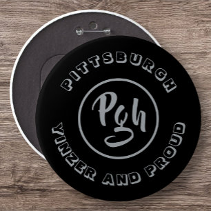 Pgh Yinzer Collectible Vintage Garment Stee Metal 6 Cm Round Badge