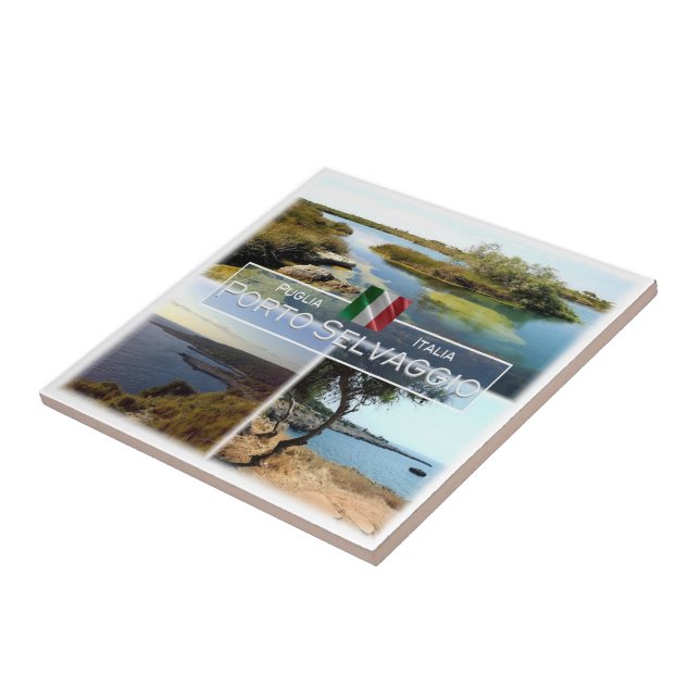 PGL001 PORTO SELVAGGIO, Apulia, Italy Tile (Side)