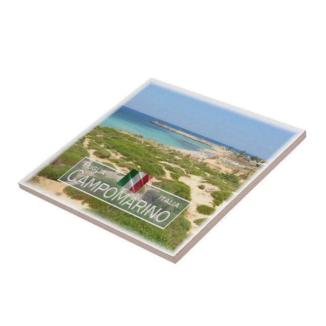 PGL007 CAMPOMARINO DI MARUGGIO, Apulia, Tile (Side)