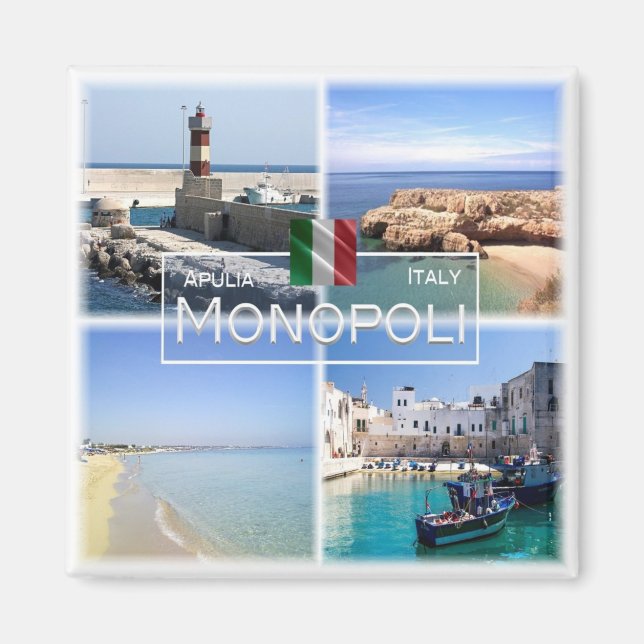 PGL020 MONOPOLI - Apulia - Italy - Fridge Magnet (Front)