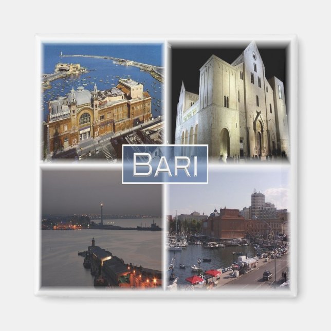 PGL023 BARI, Apulia, Italy, Europe, Fridge Magnet (Front)