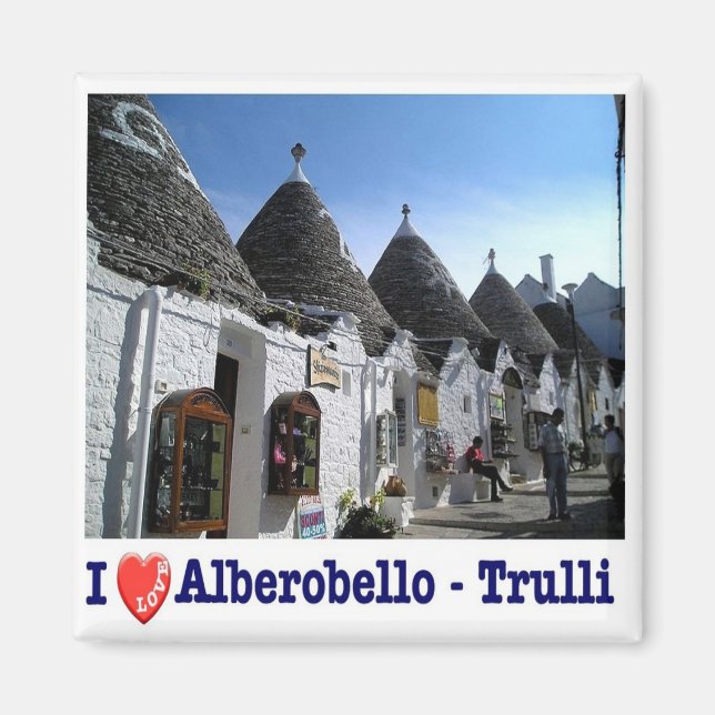 PGL024 ALBEROBELLO, TRULLI, Apulia, Fridge Magnet (Front)