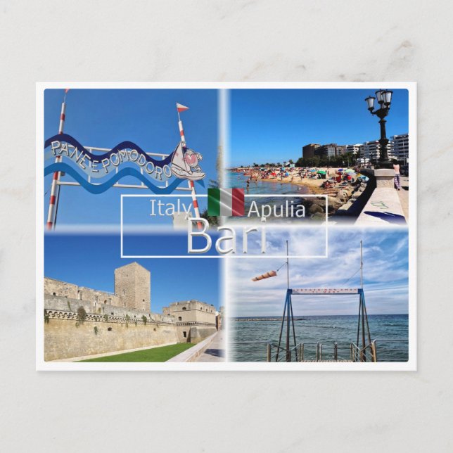 PGL044 BARI, beach pane e pomodoro, Postcard (Front)