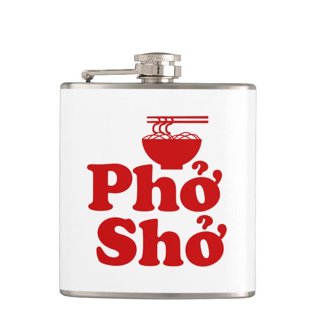 Phở Shở Hip Flask (Front)