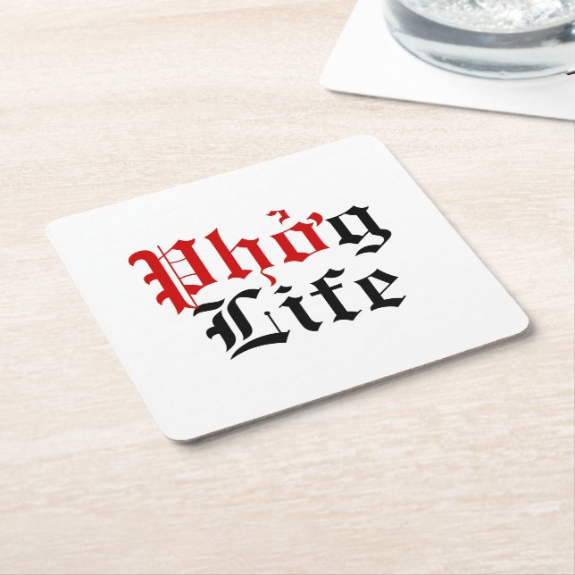 Phởg Life Square Paper Coaster (Angled)