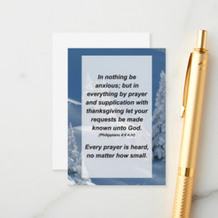 Ph. 4:6 In nothing be anxious; but in everything Enclosure Card