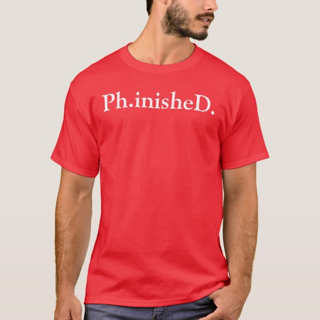 Ph.D Celebratory T-Shirt Red (Front)