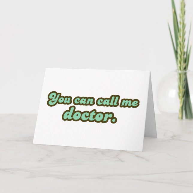 Ph.D. & Med School Graduation Gifts Card (Front)