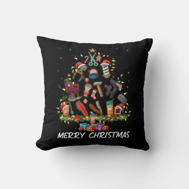 Ph Hair Stylist Merry Christmas Pajama Costume Hai Cushion (Front)