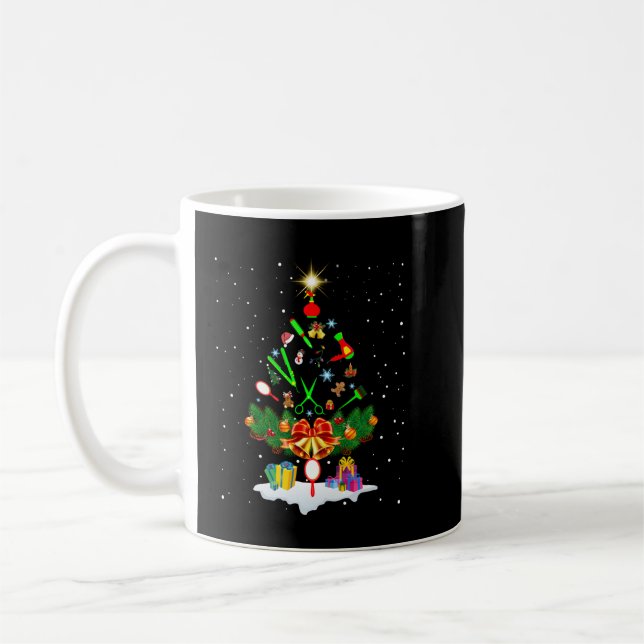 Ph Hair Stylist Merry Christmas Tree Costume Haird Coffee Mug (Left)