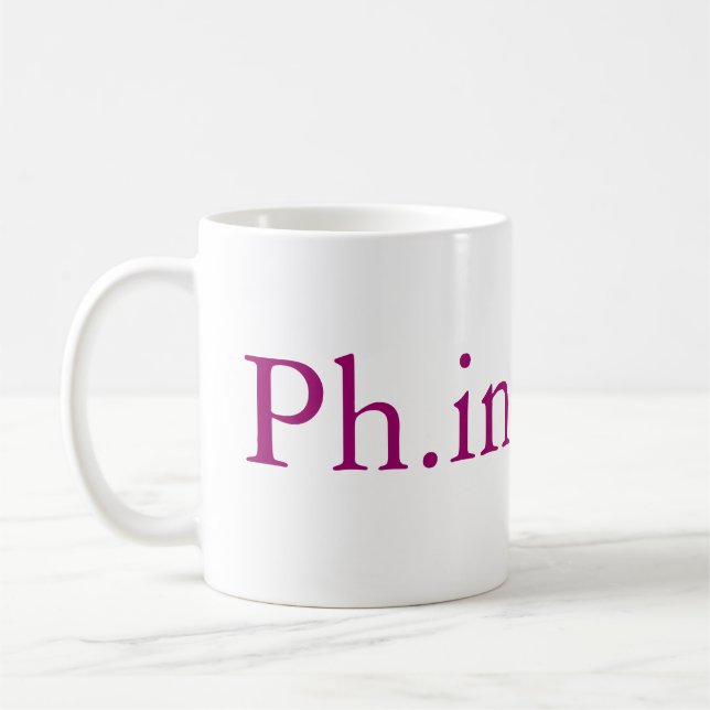 Ph.inishe.D PhD Completion Mug (Left)