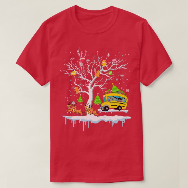Ph Merry Christmas School Bus Driver Costume Xmas  T-Shirt (Design Front)
