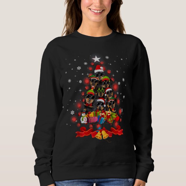Ph Rottweilers Christmas Tree Dog Xmas Costume  Ki Sweatshirt (Front)