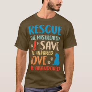 Ph Vintage Animal Rescue Dog Cat Lovers Costume T-Shirt