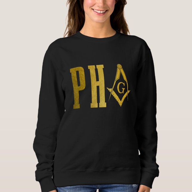 Pha Prince Hall Mason Freemason Masonic Square & C Sweatshirt (Front)