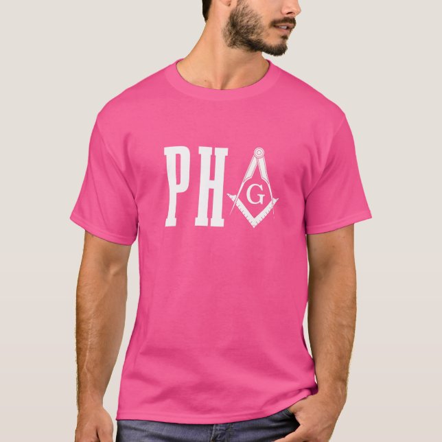 Pha Prince Hall Mason Freemason Masonic Square & C T-Shirt (Front)
