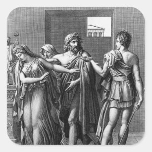 phaedra theseus hippolytus sticker square