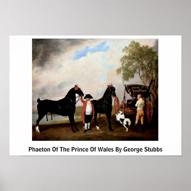 Phaeton Of The Prince Of Wales By George Stubbs Poster (Front)