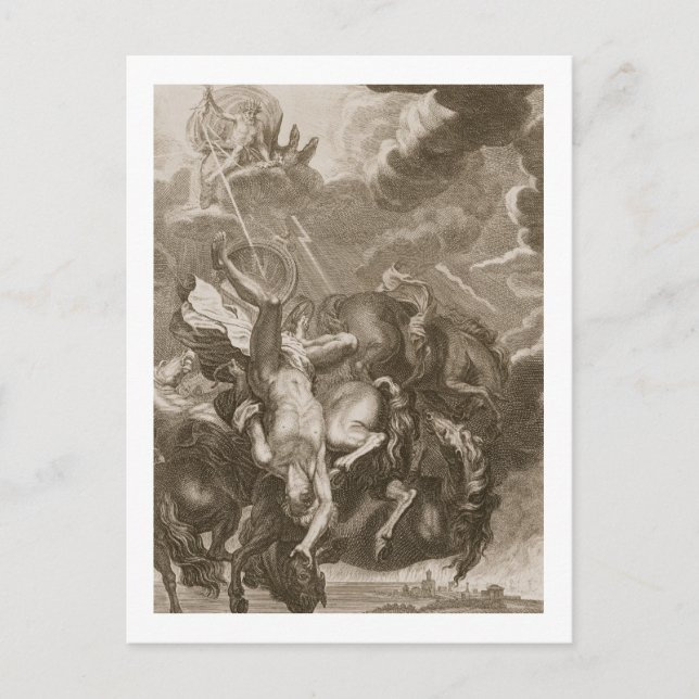 Phaeton Struck Down by Jupiter's Thunderbolt, 1731 Postcard (Front)
