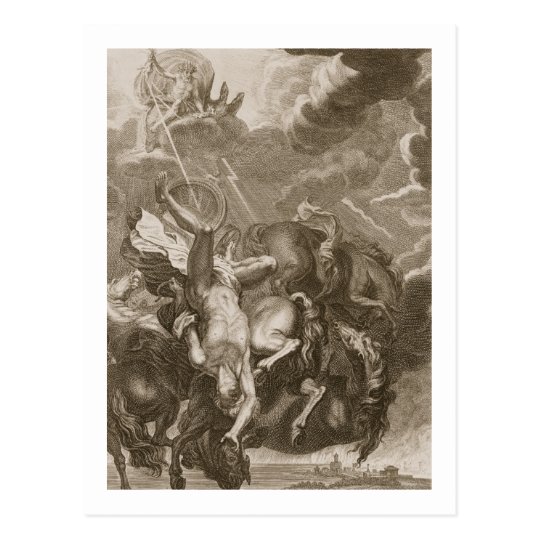Phaeton Struck Down by Jupiter's Thunderbolt, 1731 Postcard
