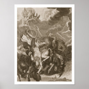 Phaeton Struck Down by Jupiter's Thunderbolt, 1731 Poster