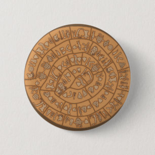 Phaistos disc 6 cm round badge