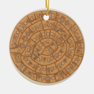 Phaistos disc ceramic tree decoration